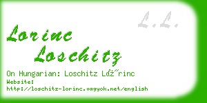 lorinc loschitz business card